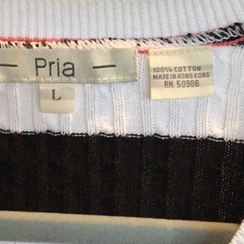 V-Neck Striped Large Sweater - Picture 2 of 6